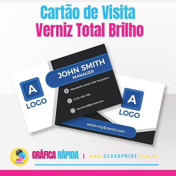 Cartão de Visita Frente e Verso (Total Verniz Brilho)