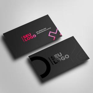 1000 Cartão de Visita Verniz Localizado e laminação fosca Couchê 300g 9x5cm 4x4 Laminação Fosca e Verniz Localizado frente e verso Corte Reto Com impressão colorida frente e verso