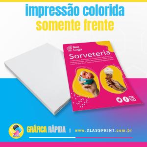 Panfleto Couche Brilho 90g (Menor Quantidade) Couchê 90g 10x14cm 4x0 Papel Couche Brilho Corte Reto Impressão colorida somente frente