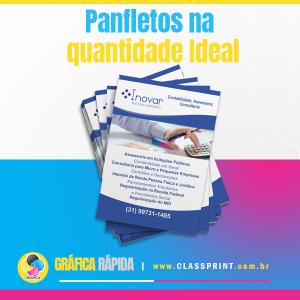Panfleto Couche Brilho 150g (Menor Quantidade) Couchê 150g 10x14cm 4x0 Papel Couche Brilho Corte Reto Impressão colorida somente frente