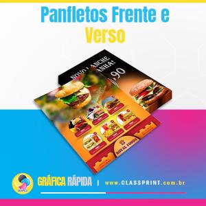 Panfleto Couche Brilho 115gr Frente e Verso Couchê 115g 10x14cm 4x4 Papel Couche Brilho Corte Reto Impressão colorida Frente e Verso