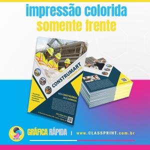 Panfleto Couche Brilho 150g FRENTE Couchê 150g 10x14cm 4x0 Papel Couche Brilho Corte Reto Impressão colorida somente frente